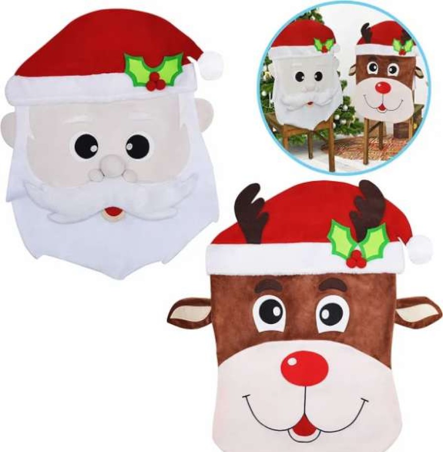 * Joyin Santa & Dear Decorative Dining Room Chair Covers | Christmas Indoor Decor