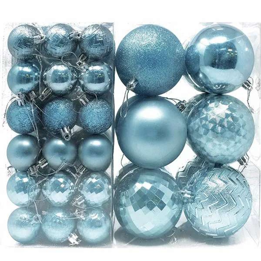 * Joiedomi 46 Pcs Assorted Size Baby Blue Christmas Ball Ornaments | Christmas Ornaments