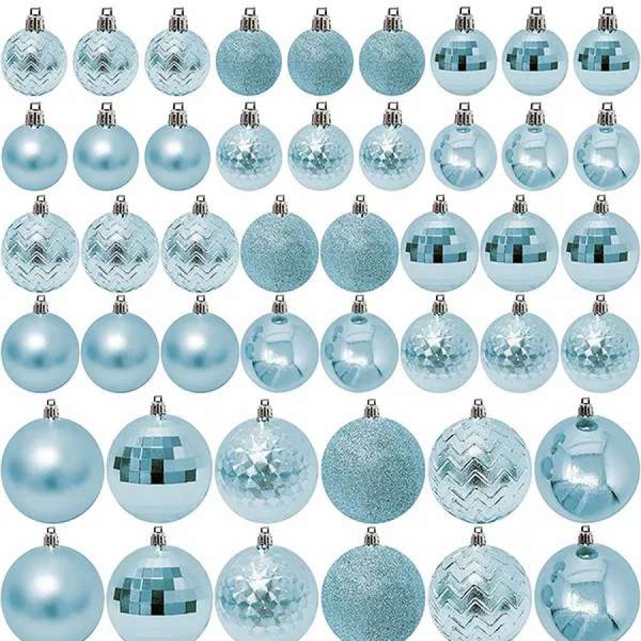 * Joiedomi 46 Pcs Assorted Size Baby Blue Christmas Ball Ornaments | Christmas Ornaments