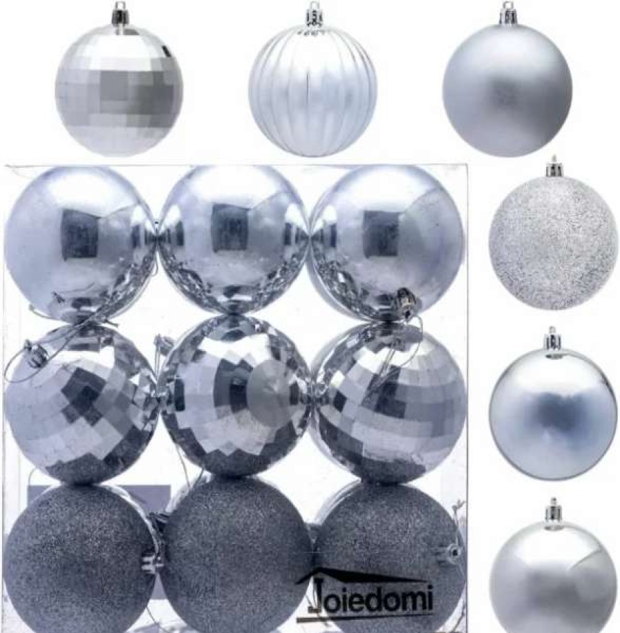 * Joiedomi 18Pcs Baby Silver Christmas Ball Ornaments | Christmas Ornaments