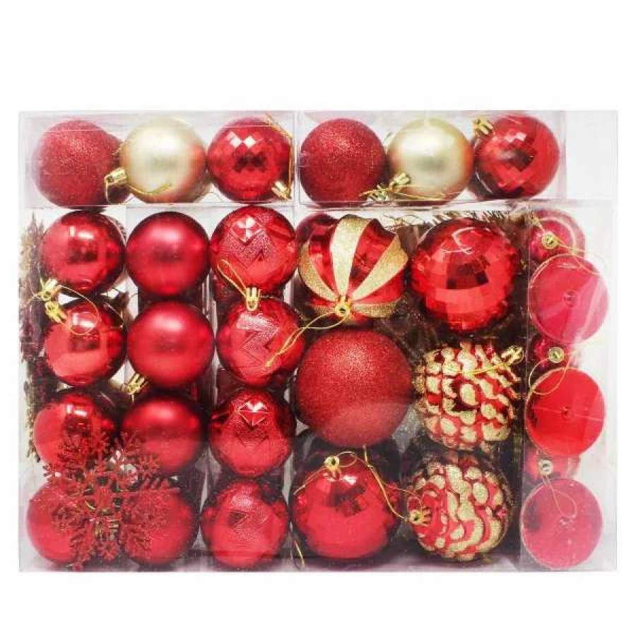 * Joiedomi 110Pcs Red And Gold Christmas Ornament Balls | Christmas Ornaments