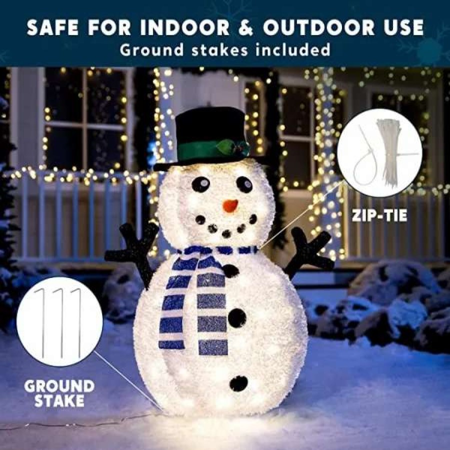 * Joiedomi 3Ft 100 Led Collapsible Snowman Yard Decoration Lighted | Christmas Outdoor Decor