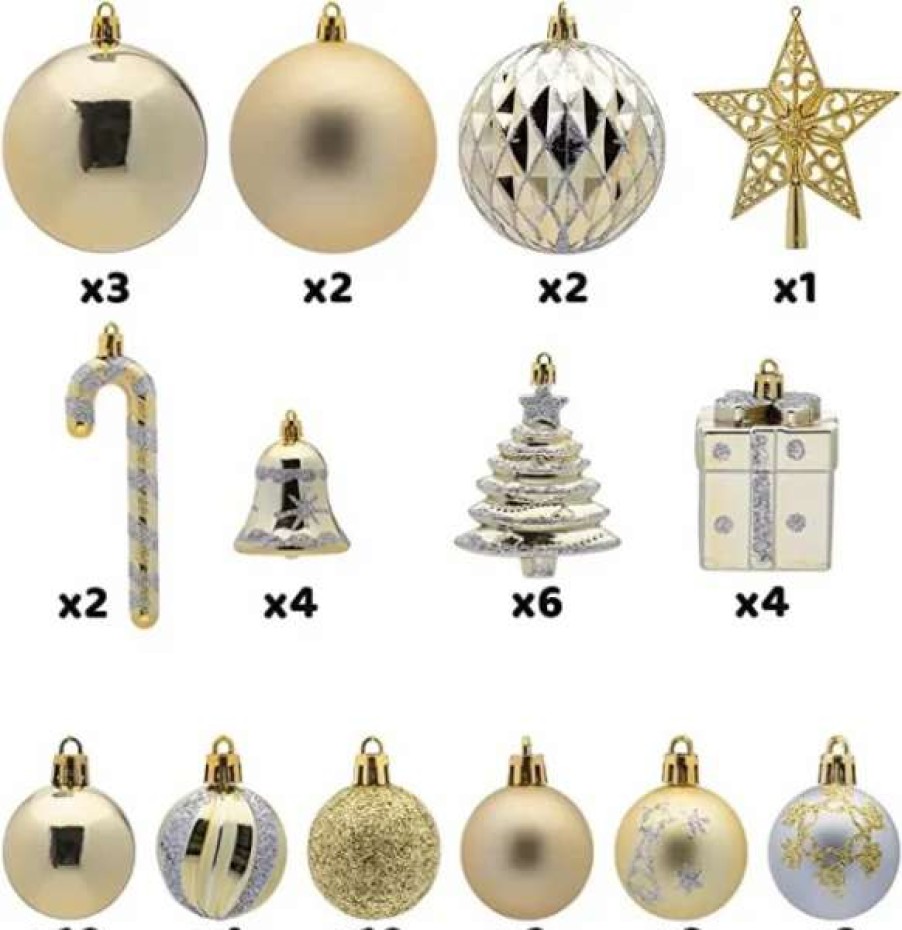 * Joiedomi 60Pcs Gold And Silver Christmas Ball Ornaments | Christmas Ornaments