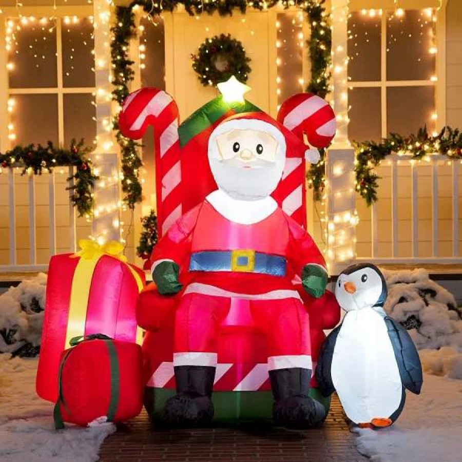 * Joiedomi 6Ft Inflatable Led Santa Claus Decoration | Christmas Inflatables