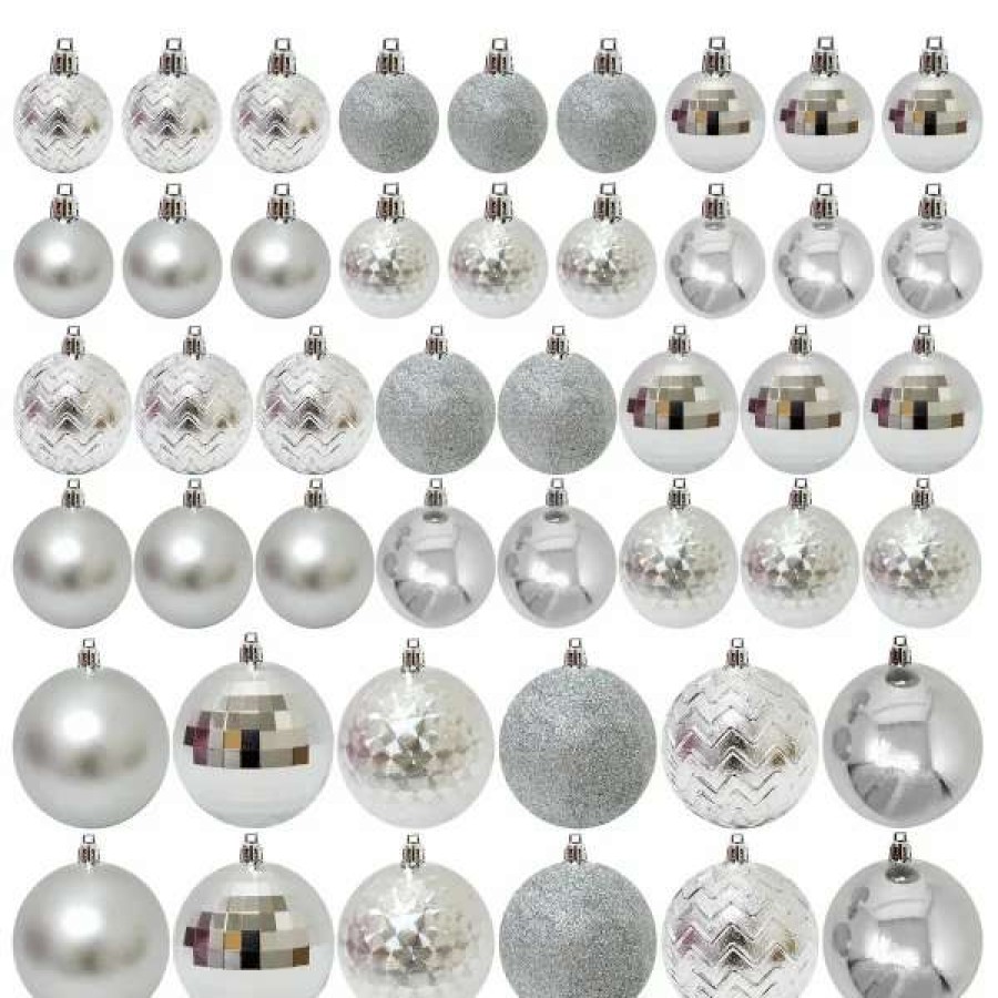 * Joiedomi 46Pcs Assorted Size Silver Christmas Ball Ornaments | Christmas Ornaments