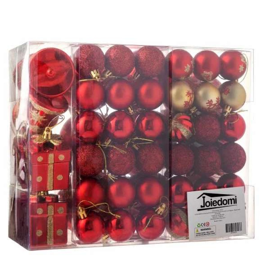 * Joiedomi 60Pcs Red And Gold Assorted Christmas Ornaments | Christmas Ornaments