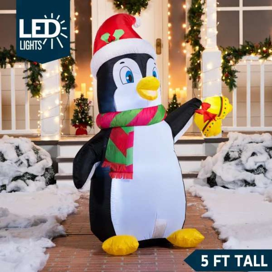 * Joiedomi 5Ft Led Inflatable Penguin Christmas Decoration | Christmas Inflatables