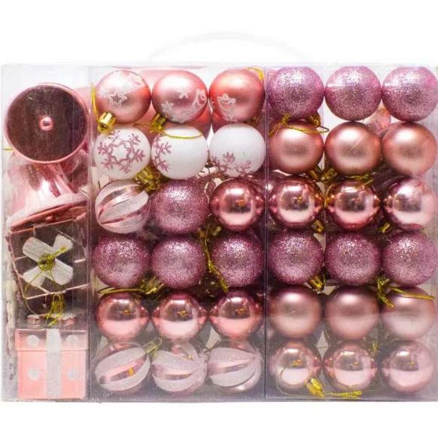 * Joiedomi 60Pcs Assorted Christmas Ornaments Rosegold And White | Christmas Ornaments