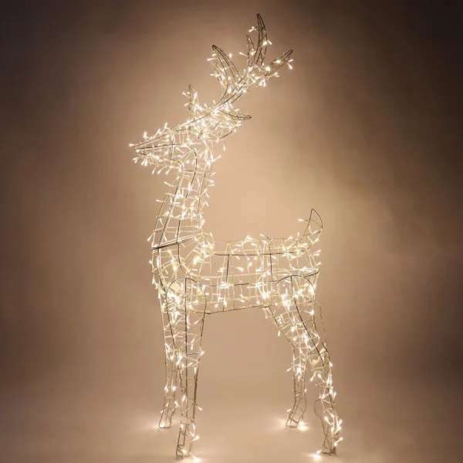 * Joiedomi 480 Led Warm White Wire Frame Reindeer 4.5Ft | Christmas Outdoor Decor