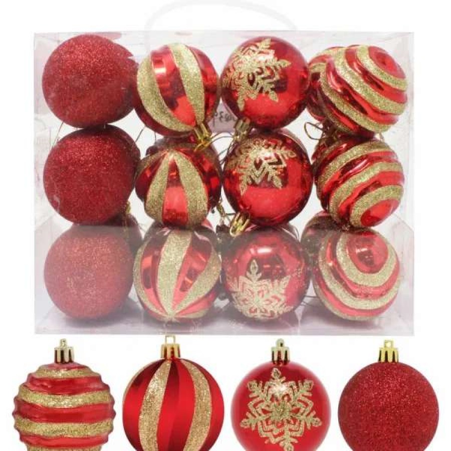 * Joiedomi 24Pcs Red And Gold Christmas Ball Ornaments | Christmas Ornaments