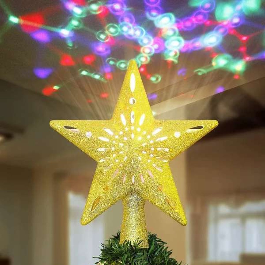 * Joiedomi Gold Led Star Christmas Tree Topper | Christmas Tree Decorations