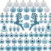 * Joiedomi 67Pcs Baby Blue & White Shatterproof Christmas Ornaments | Christmas Ornaments