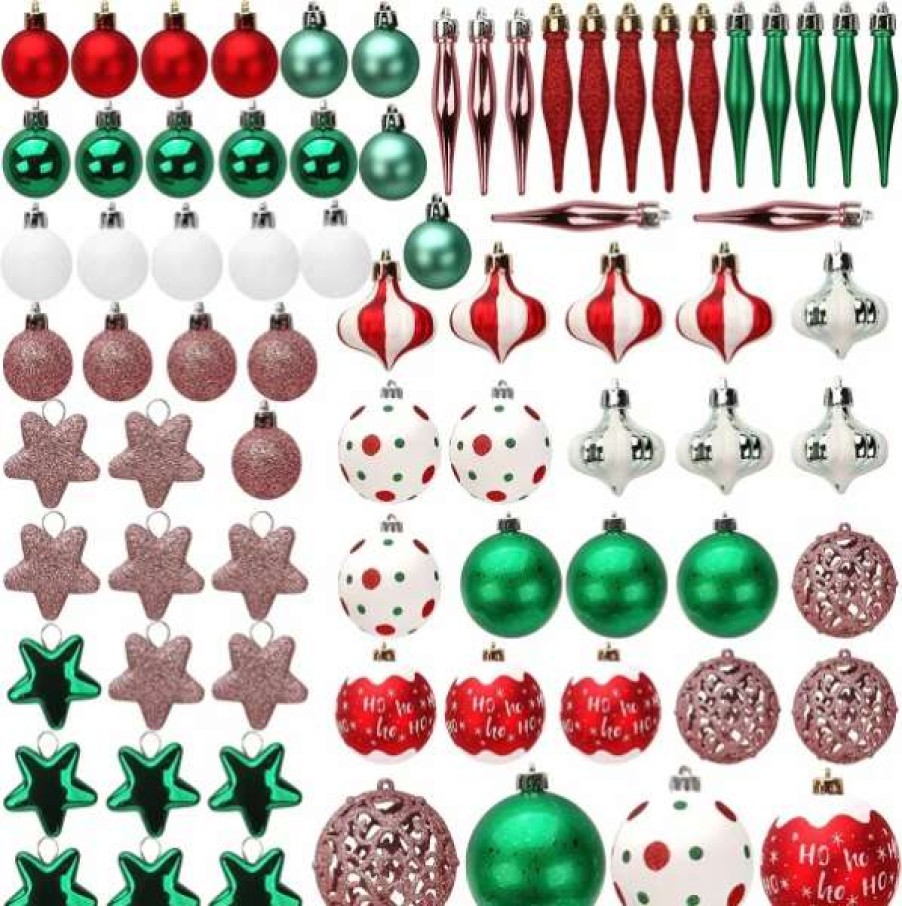 * Joiedomi 76Pcs Red And Green Christmas Ornaments | Christmas Ornaments