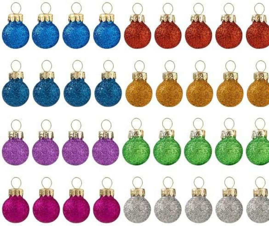 * Joiedomi 36Pcs Mini Glitter Christmas Ball Ornaments | Christmas Ornaments