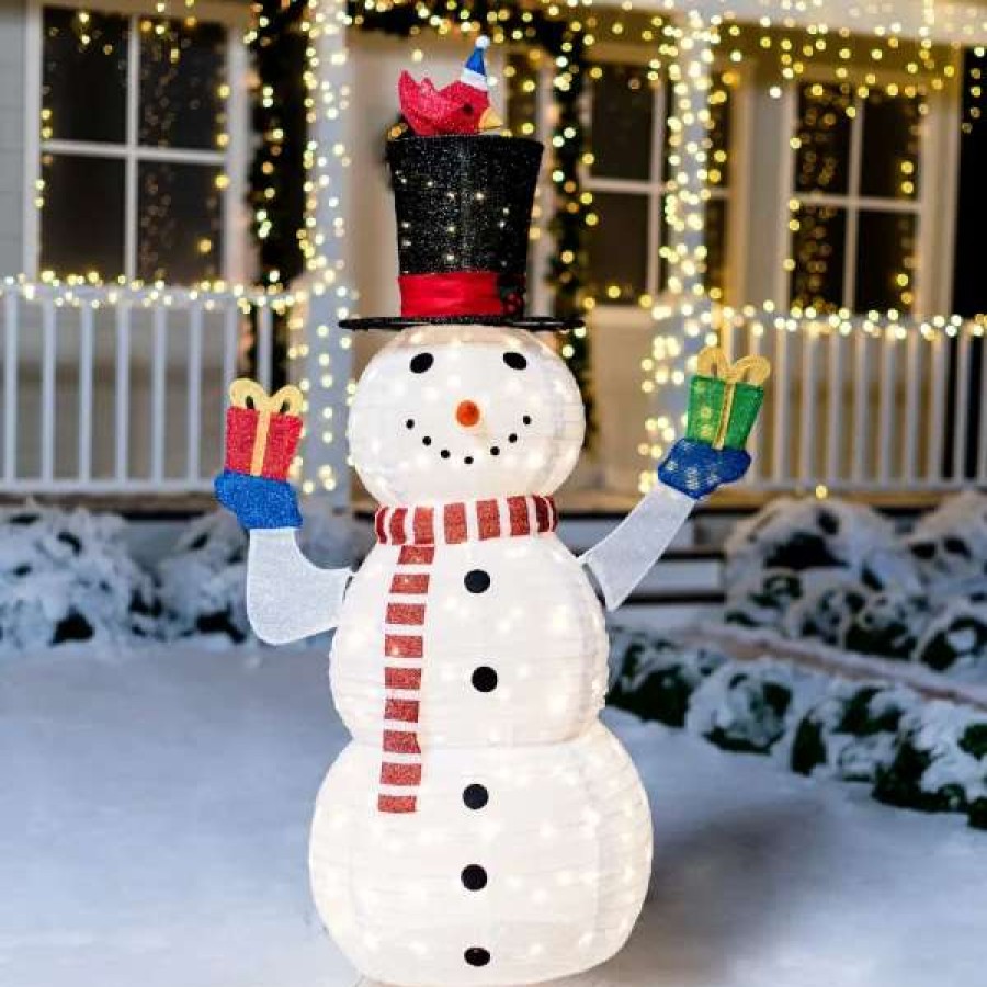 * Joiedomi Collapsible Led Light Up Snowman Decoration 5Ft | Christmas Outdoor Decor