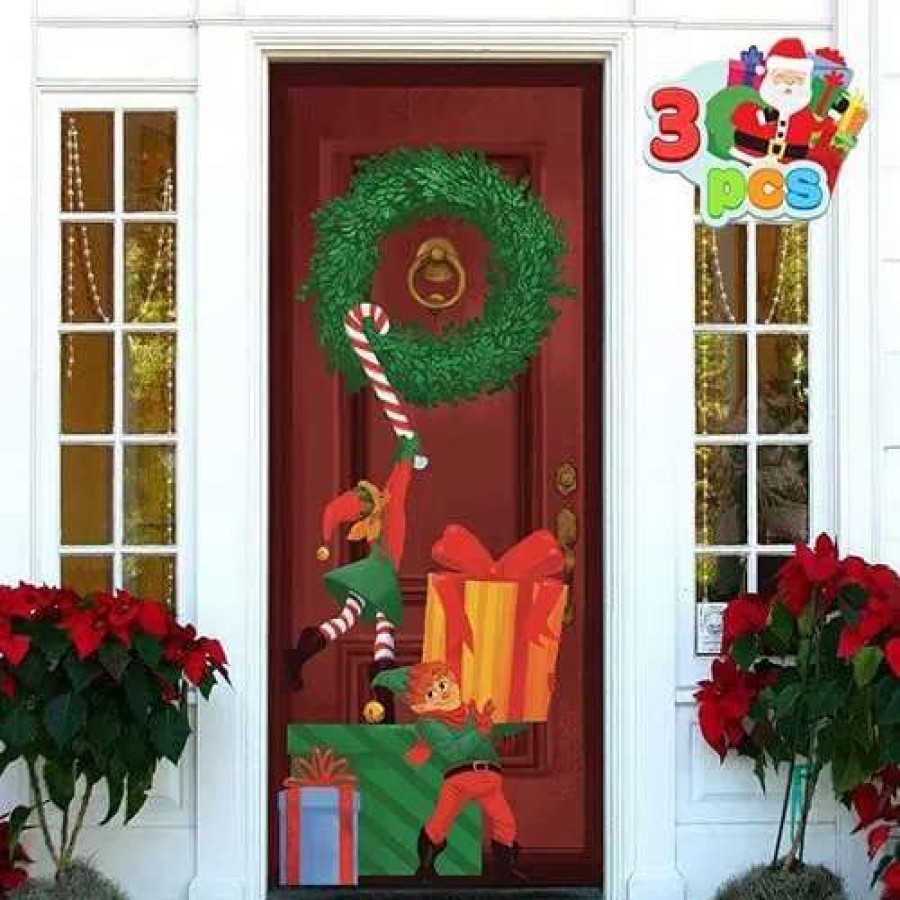 * Joyin 3Pcs Elf Door Cover 72In | Christmas Indoor Decor