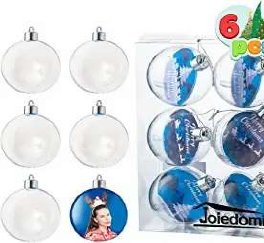 * Joiedomi 6Pcs Clear Christmas Ornament Balls | Christmas Ornaments