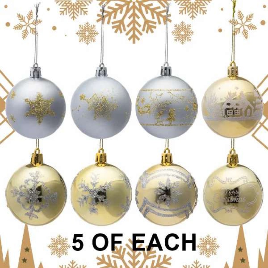 * Joiedomi 40Pcs Blue And White Christmas Ornaments 2.36In | Christmas Ornaments