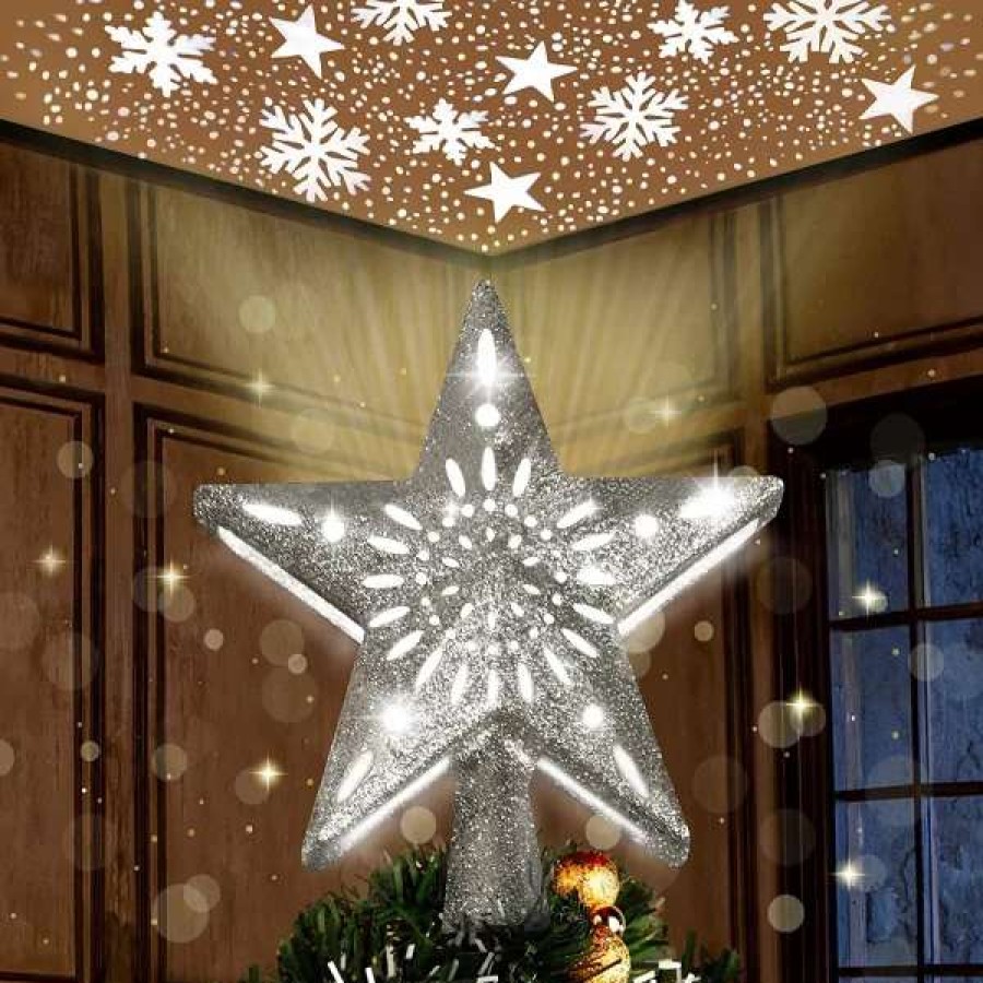 * Joiedomi Silver Christmas Tree Star Topper | Christmas Tree Decorations