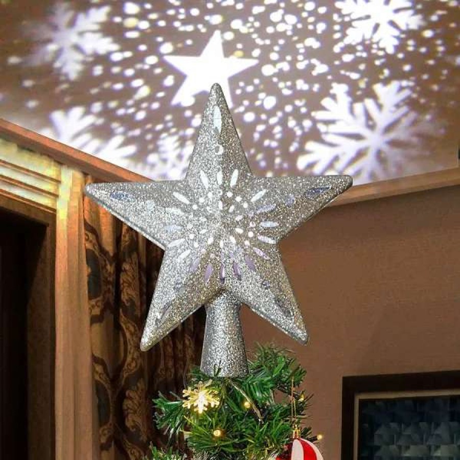 * Joiedomi Silver Christmas Tree Star Topper | Christmas Tree Decorations