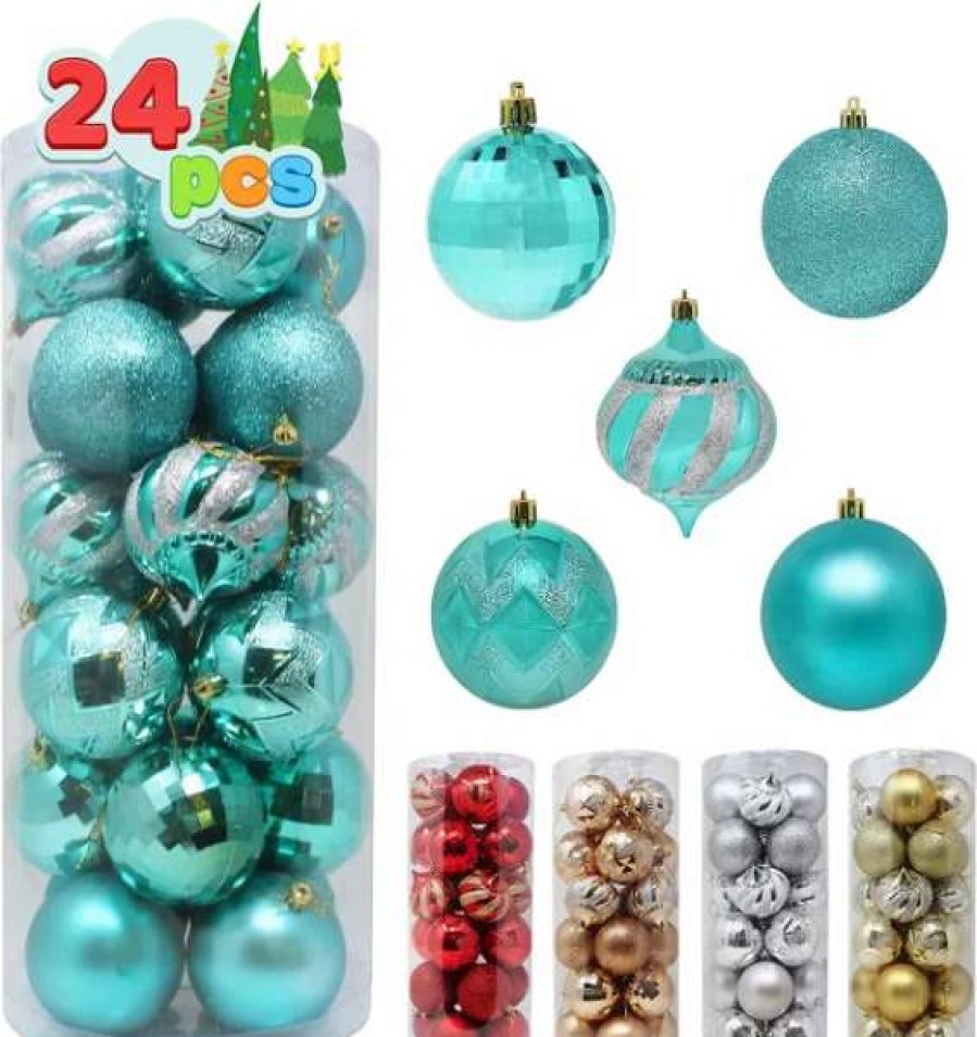 * Joiedomi 24Pcs Teal Christmas Ball Ornaments | Christmas Ornaments