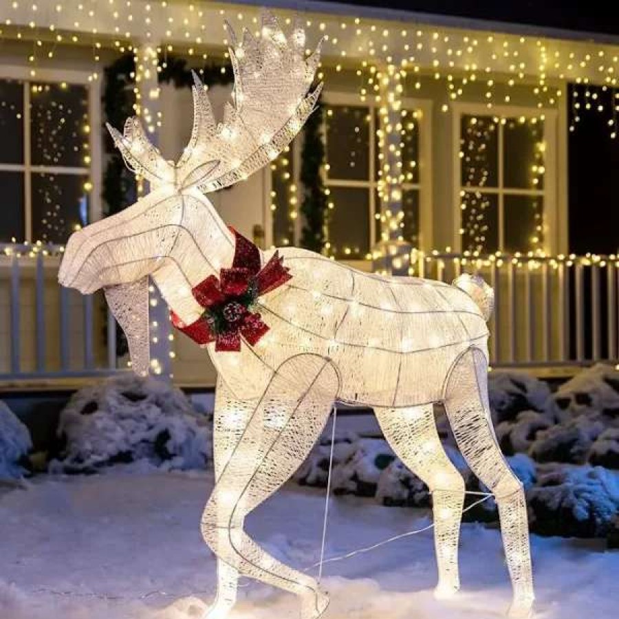 * Joiedomi Christmas Cotton Moose Led Yard Light 5Ft | Christmas Outdoor Decor