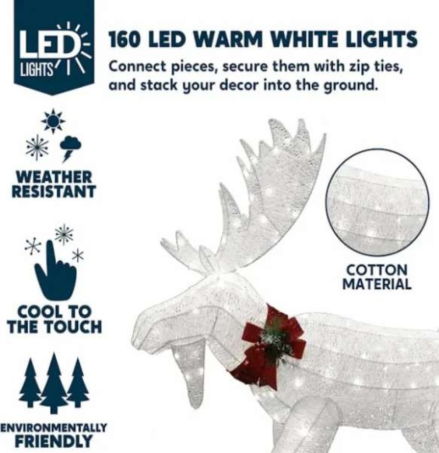 * Joiedomi Christmas Cotton Moose Led Yard Light 5Ft | Christmas Outdoor Decor