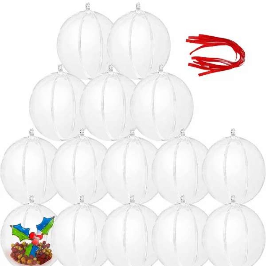 * Joiedomi 15Pcs Christmas Clear Plastic Fillable Ornaments | Christmas Ornaments