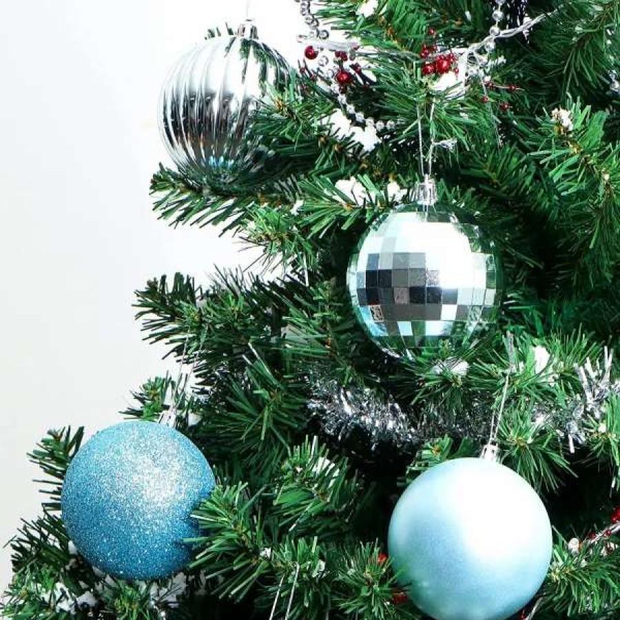 * Joiedomi 18Pcs Baby Blue Shatterproof Ball Ornaments 3.15In | Christmas Ornaments