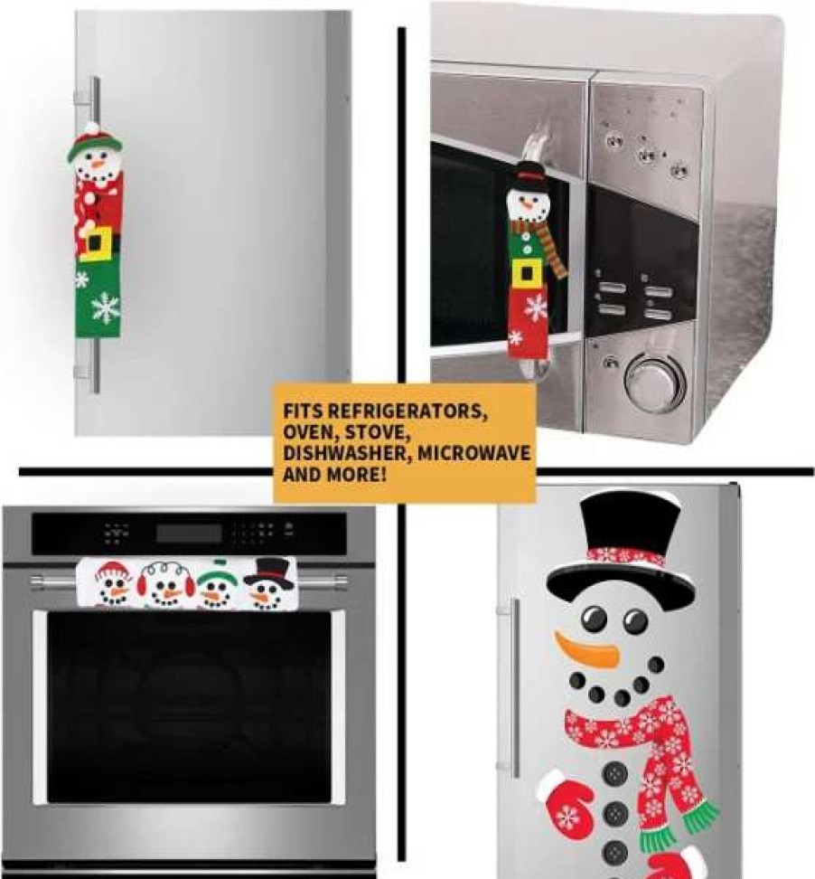 * Joyin Snowman Handle Covers And Magnets Kitchen Christmas Decor | Christmas Indoor Decor