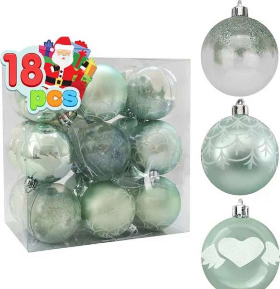 * Joiedomi 18Pcs Shatterproof Teal Christmas Ornaments 2.36In | Christmas Ornaments