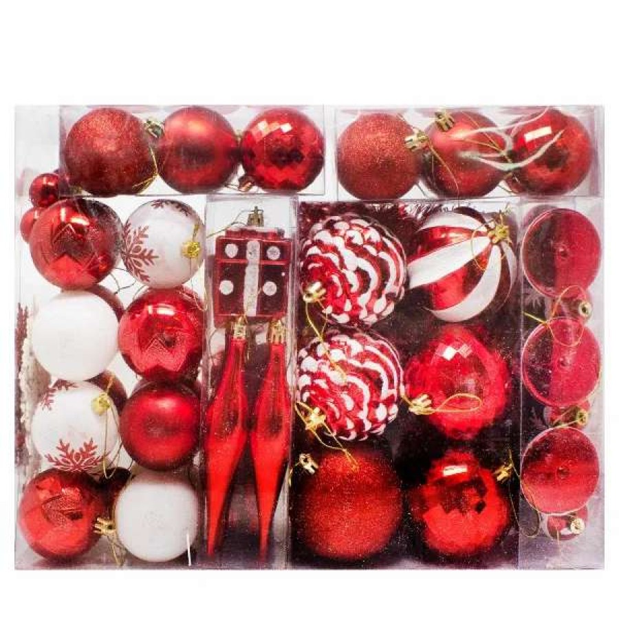 * Joiedomi 72Pcs Red And White Christmas Ornaments | Christmas Ornaments