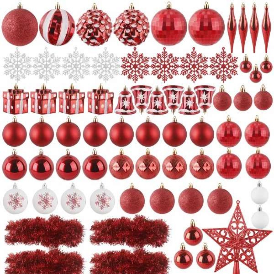 * Joiedomi 72Pcs Red And White Christmas Ornaments | Christmas Ornaments