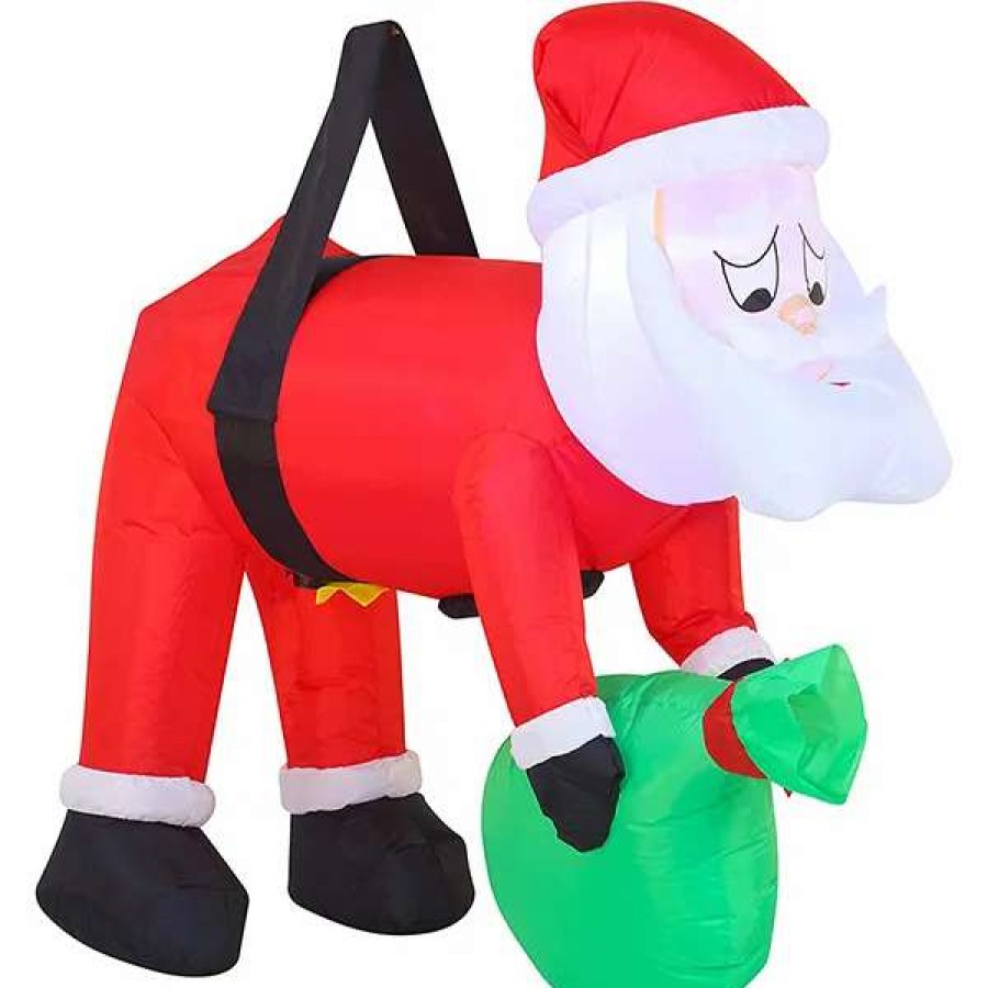 * Joiedomi 4Ft Long Led Inflatable Santa Hung On A Tree | Christmas Inflatables