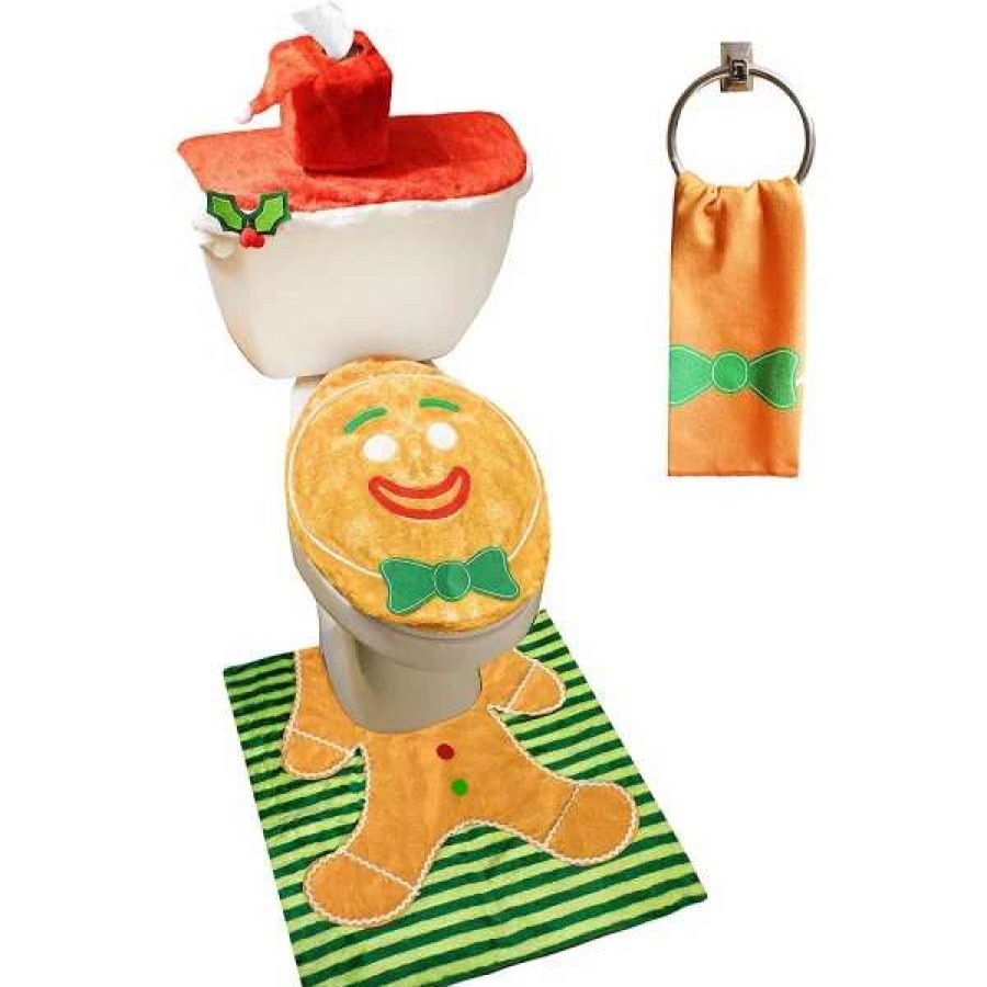 * Joyin 5Pcs Gingerbread Bathroom Decoration Set | Christmas Indoor Decor