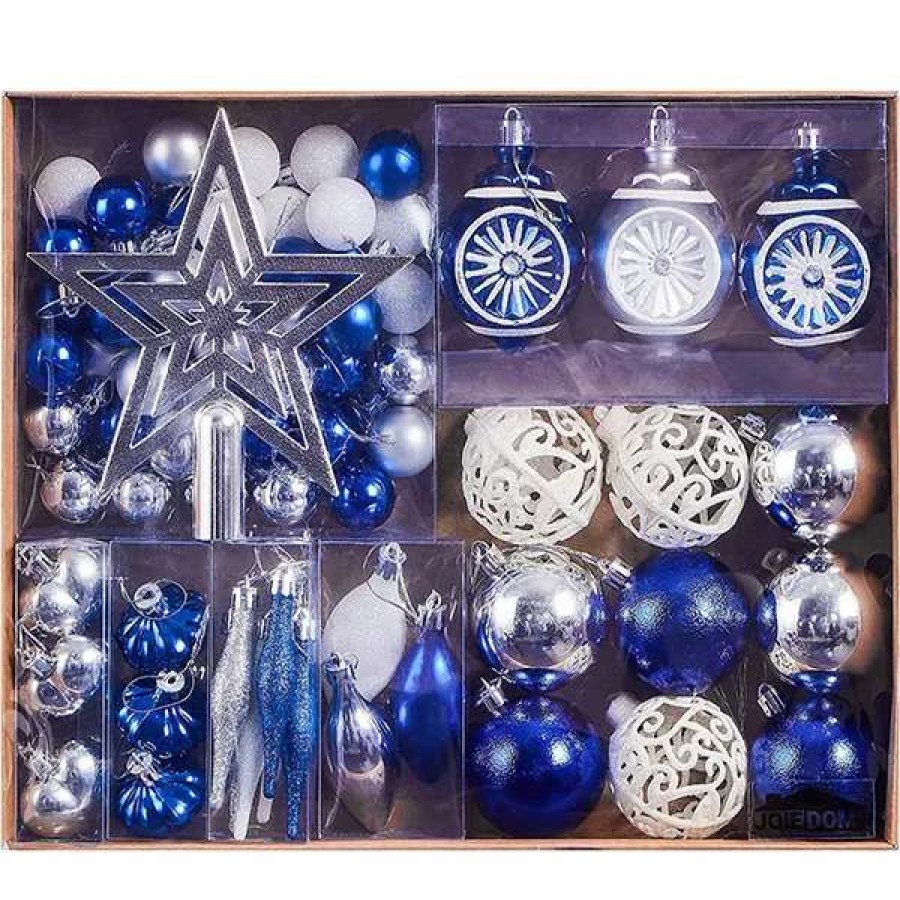 * Joiedomi 70Pcs Blue Silver & White Christmas Ornament Set | Christmas Ornaments