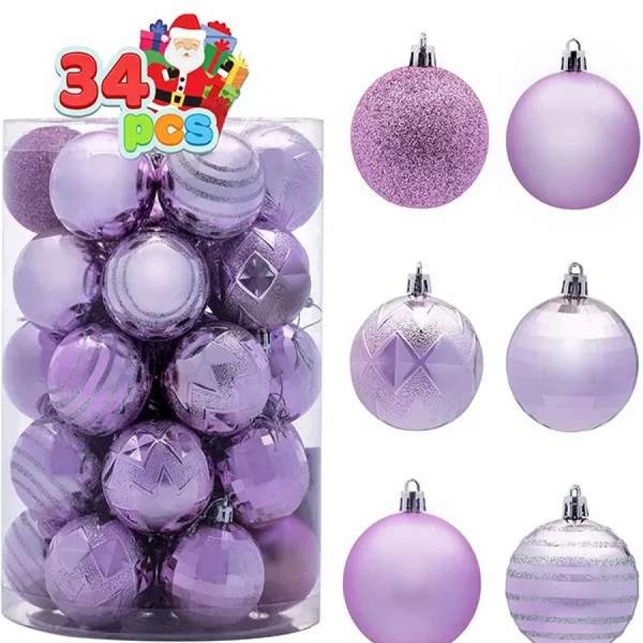 * Joiedomi 34Pcs Lavender Christmas Ball Ornaments | Christmas Ornaments