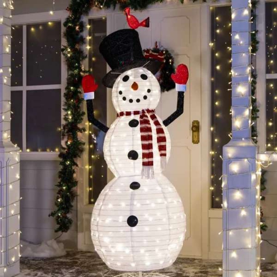 * Joiedomi 6Ft 240 Led Warm White Collapsible Snowman | Christmas Outdoor Decor