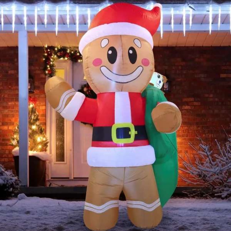 * Joiedomi 6Ft Large Santa Helper Gingerbread Man Inflatable | Christmas Inflatables