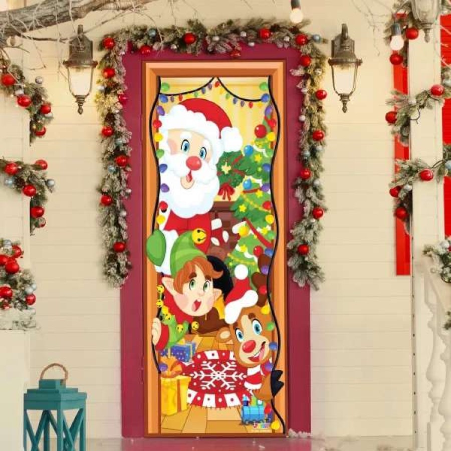 * Joyin Christmas Door Cover With Window Clings | Christmas Indoor Decor