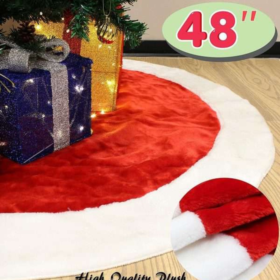 * Joyin Velvet Plush Christmas Tree Skirt 48In | Christmas Tree Decorations