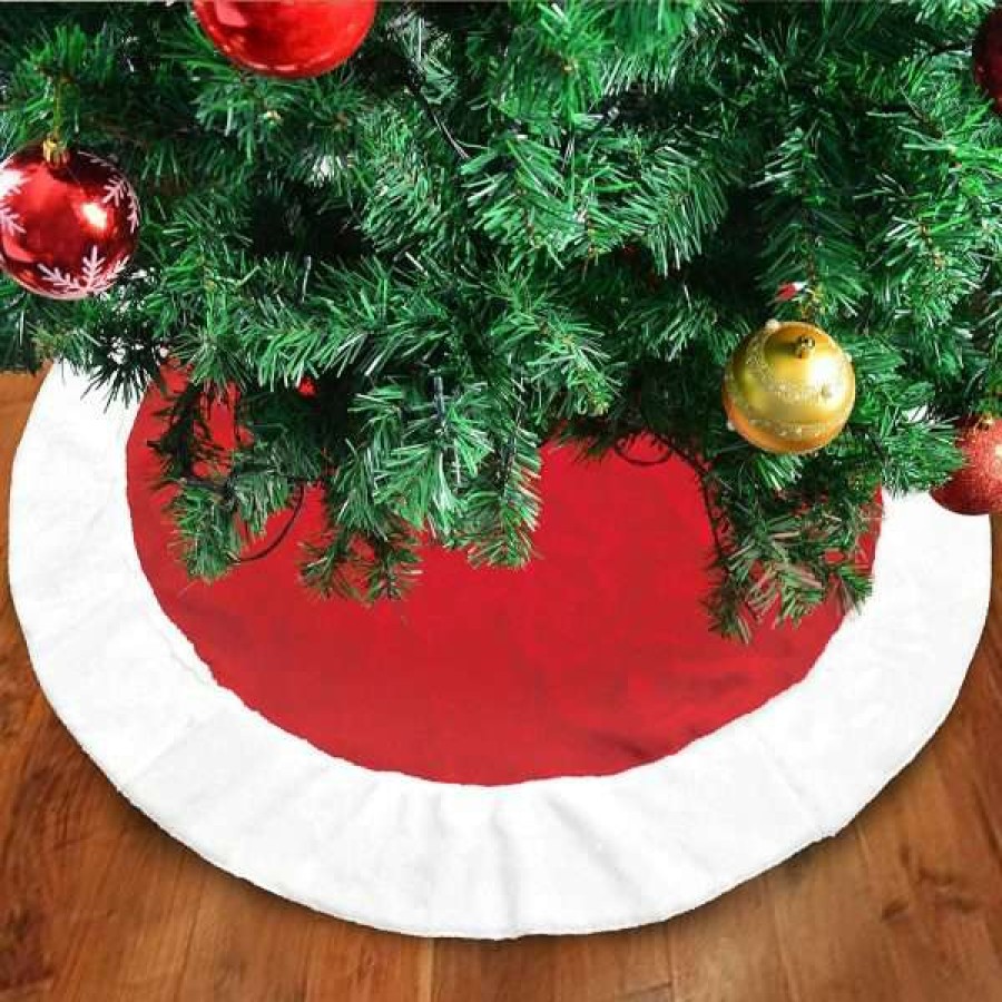 * Joyin Velvet Plush Christmas Tree Skirt 48In | Christmas Tree Decorations