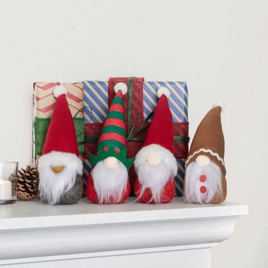 * Joyin Gingerbread, Penguin, Elf And Santa Gnome Set | Christmas Indoor Decor