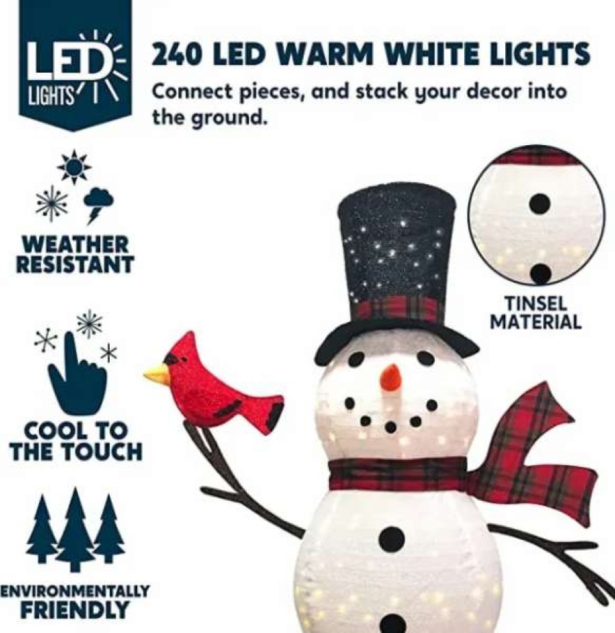 * Joiedomi 6Ft 240 Led Collapsible Snowman Yard Light | Christmas Outdoor Decor