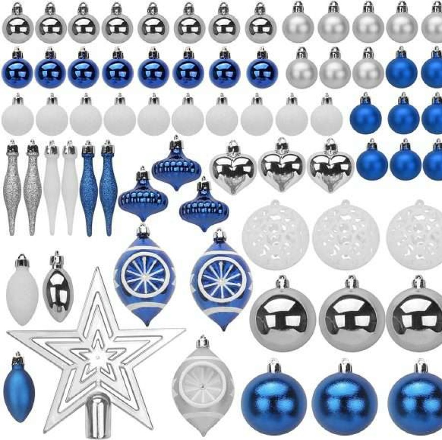 * Joiedomi 70Pcs Blue, Silver&White Christmas Ornaments With Heart | Christmas Ornaments