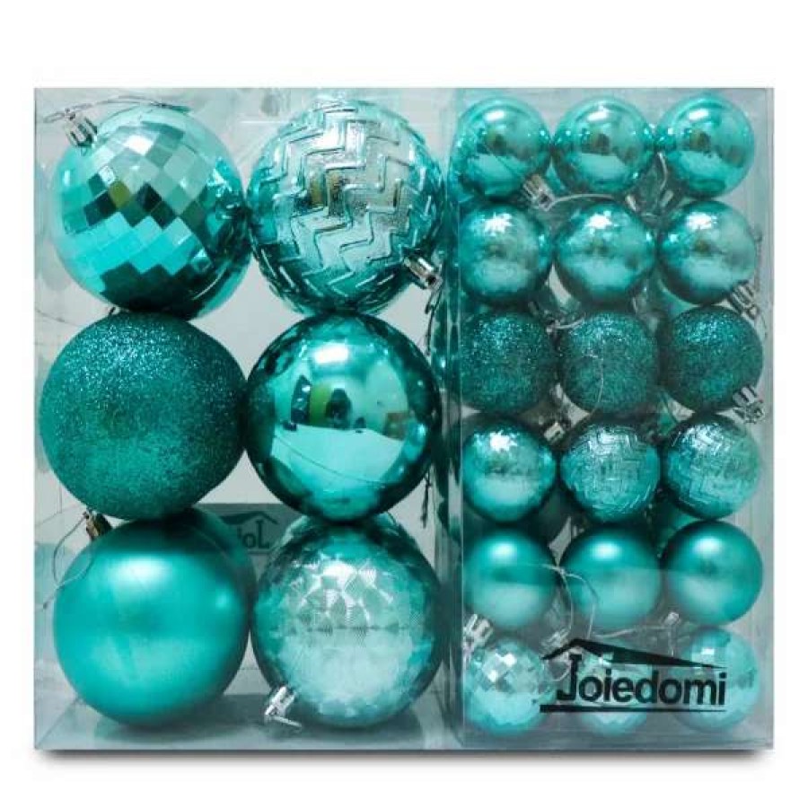 * Joiedomi 46Pcs Assorted Size Teal Christmas Ball Ornaments | Christmas Ornaments