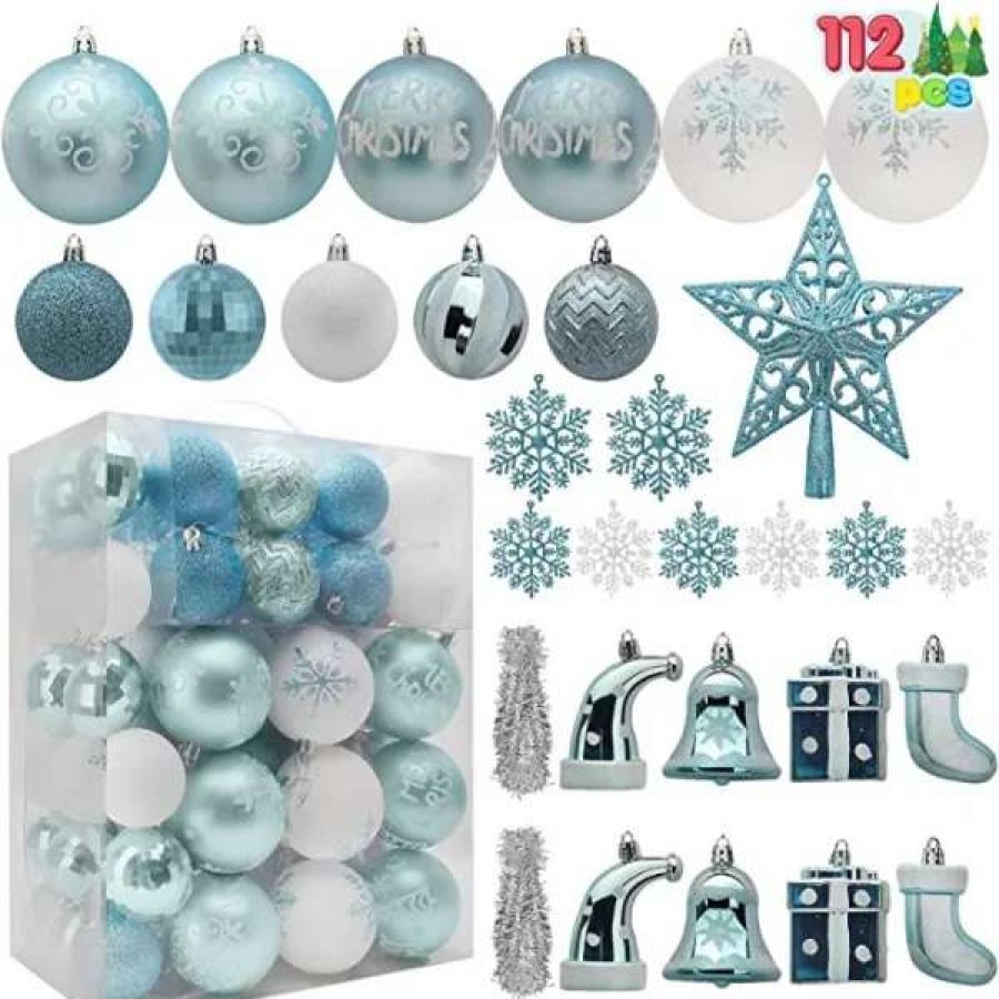 * Joiedomi 112Pcs Baby Blue And White Christmas Ornaments | Christmas Ornaments