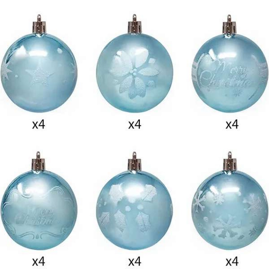 * Joiedomi 24Pcs Blue Christmas Ball Ornaments 2.36In | Christmas Ornaments