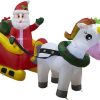 * Joiedomi 6Ft Inflatable Led Unicorn Pulling Santa'S Sleigh | Christmas Inflatables